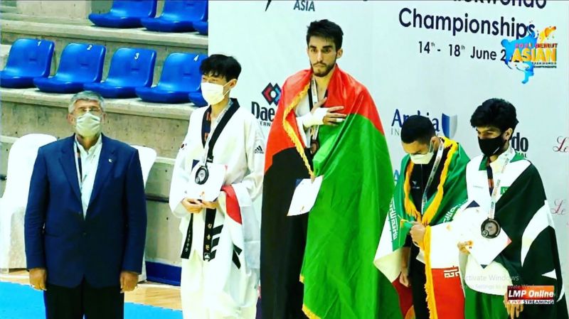 ورزشکار افغان در رقابت‌های قهرمانی تکواندوی آسیا مدال طلا گرفت