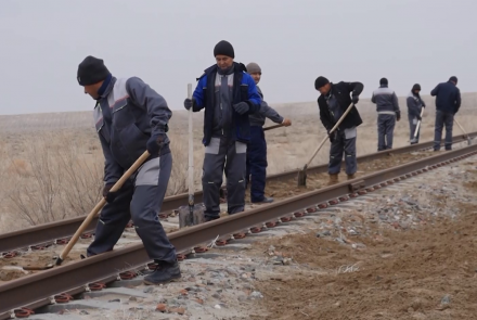 آغاز کار بخش‌های تخریب شده راه‌آهن حیرتان_مزارشریف